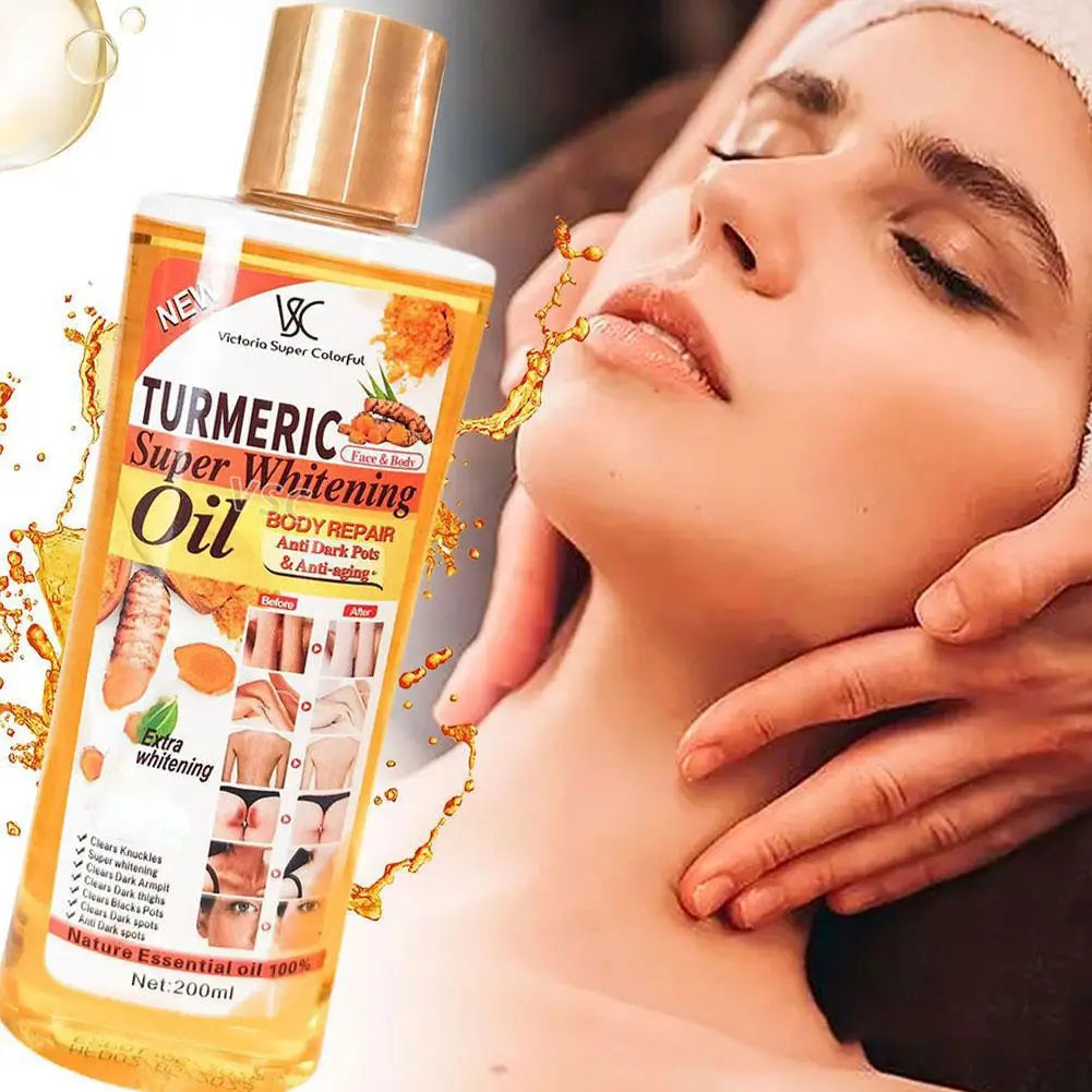 Turmeric Glow Body & Face Oil – Brightening, Smoothing & Aromatherapy Skincare (200ml)