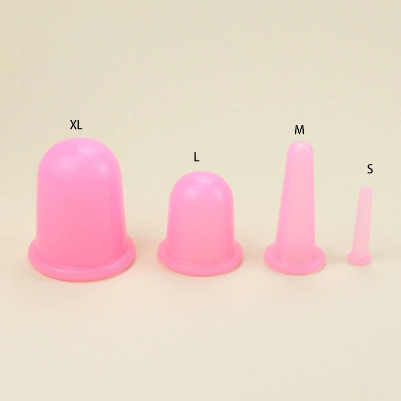 Silicone Facial Cupping Set – Anti-Aging Vacuum Massage Cups for Face & Eye Care (Multiple Sizes & Colors)