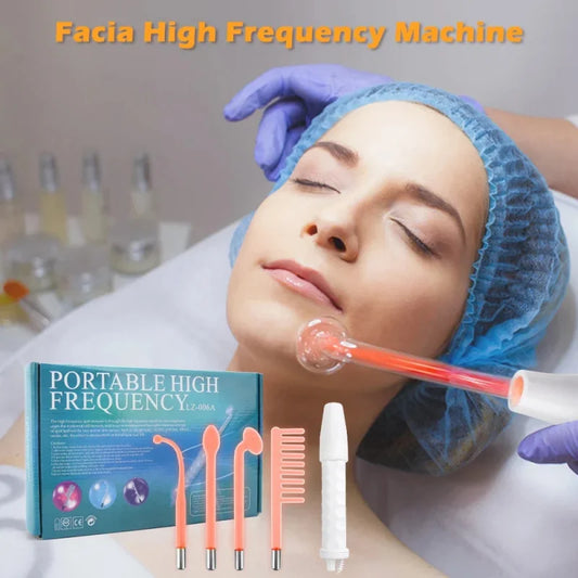 4-in-1 High Frequency Facial Wand – Acne, Wrinkles & Hair Follicle Treatment