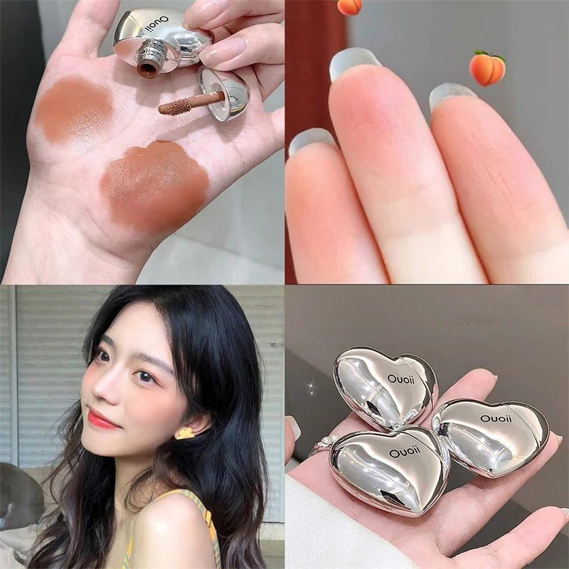 Velvet Heart Liquid Blush – Long-Lasting Matte Cream Tint | Lavender, Peach & Strawberry Hues