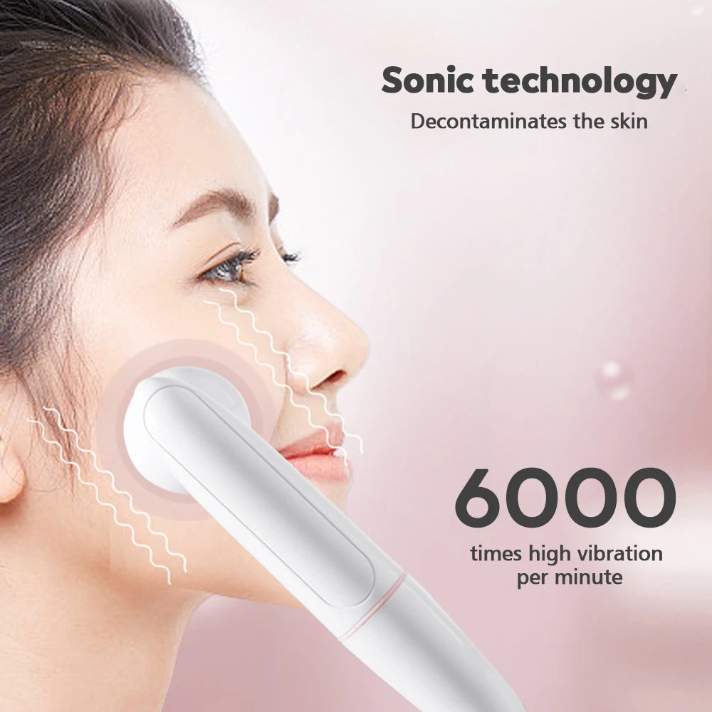 2-in-1 Sonic Facial Cleansing Brush – Waterproof, Deep Pore Cleaner with Adjustable Speeds