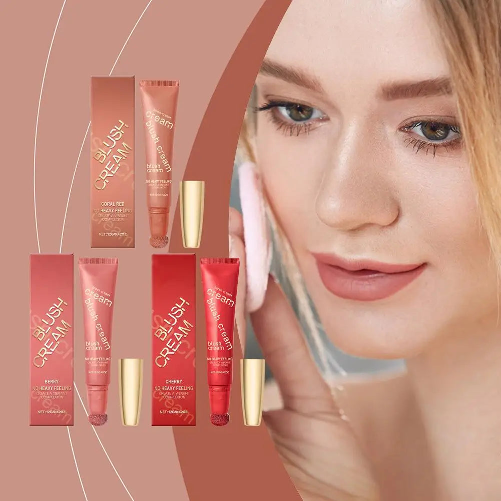 Cushion Cream Blush Stick – Lightweight Liquid Blusher with Soft Applicator for Natural Radiance