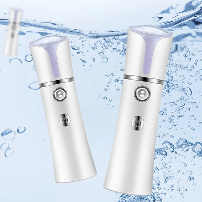 Mini Nano Facial Steamer – USB Rechargeable Mist Spray for Deep Hydration & Glow