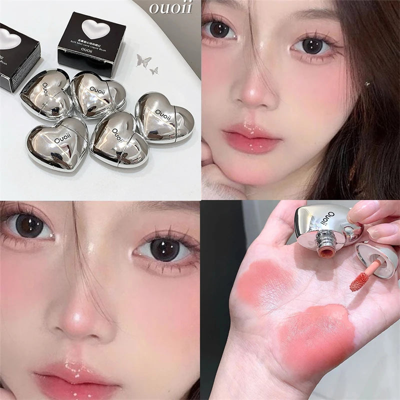 Velvet Heart Liquid Blush – Long-Lasting Matte Cream Tint | Lavender, Peach & Strawberry Hues